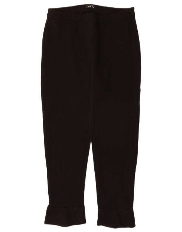 Pantaloni corti da donna Pinko Joggers UK 10 Small W26 L23 Viscosa nera