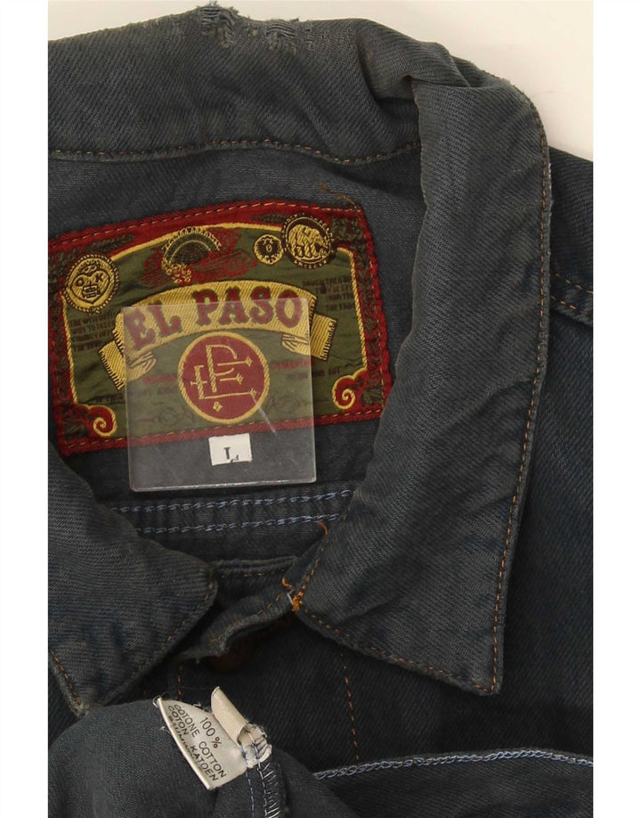 Giacca di jeans da uomo El Paso UK 40 grande cotone blu