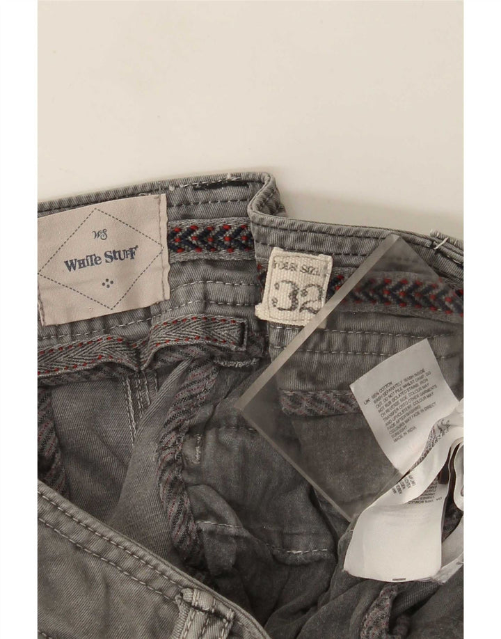 Pantaloncini cargo da uomo White Stuff W32 in cotone grigio medio