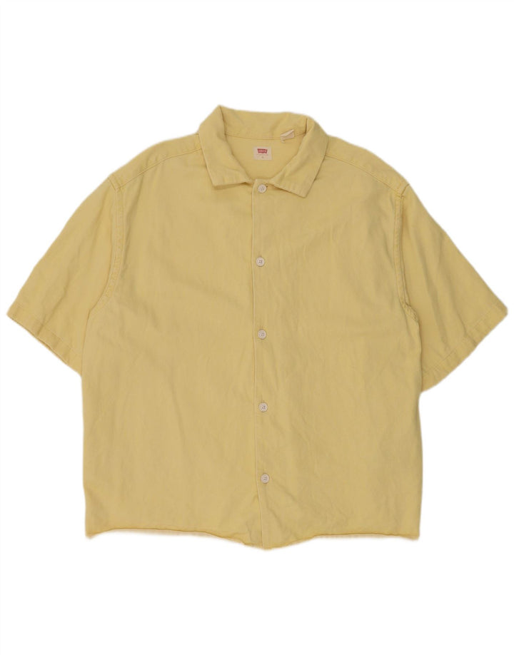 Camicia di jeans a maniche corte da uomo Levi's in cotone giallo medio