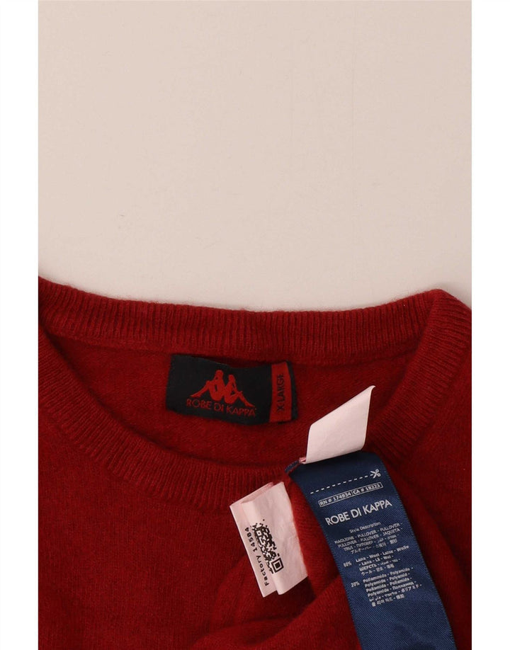 Maglione maglione girocollo da donna Kappa UK 18 XL lana rossa