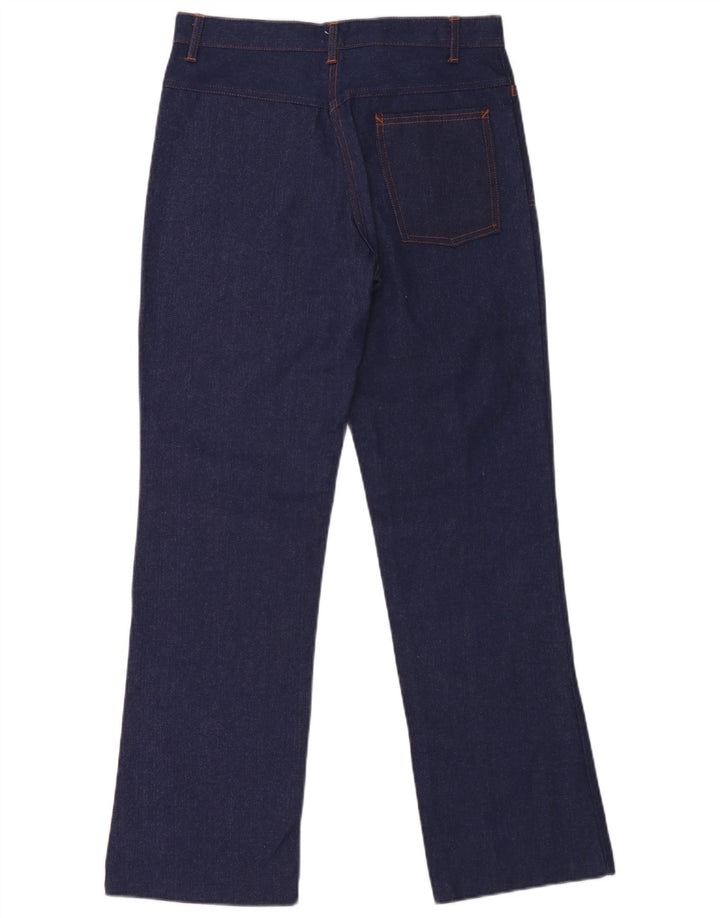Jeans vintage a gamba larga da donna W32 L31 blu navy