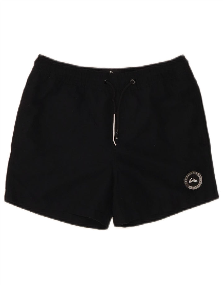 QUIKSILVER Womens Volley Swimming Shorts UK 12 Medium  Black Polyester