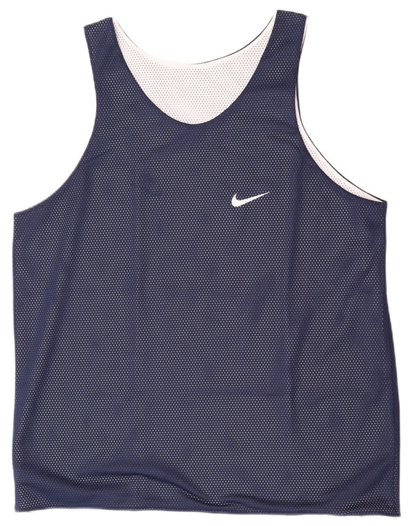 Canotta reversibile Nike da uomo XL XL blu navy in poliestere