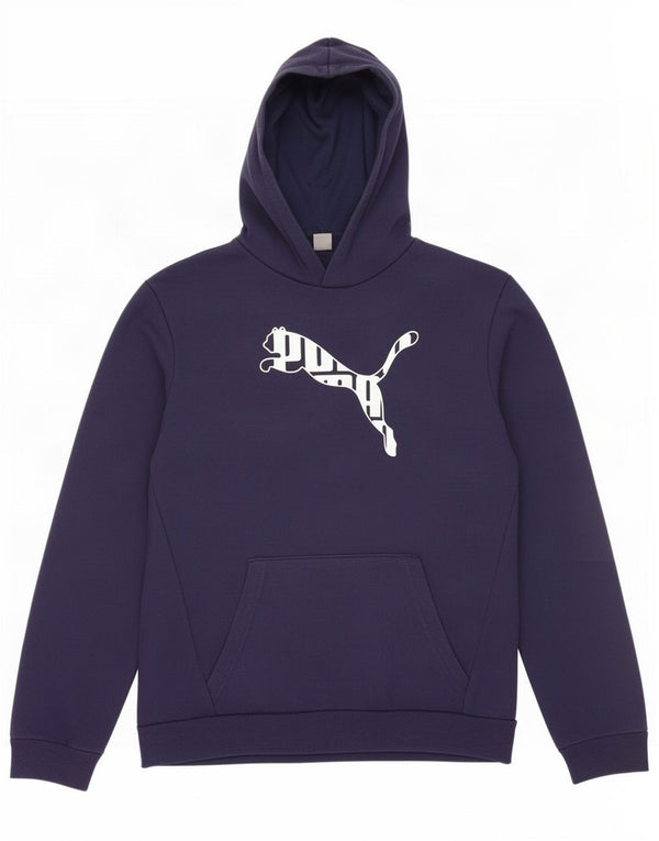Felpa con cappuccio grafica da ragazzo Puma 15-16 anni in cotone blu navy