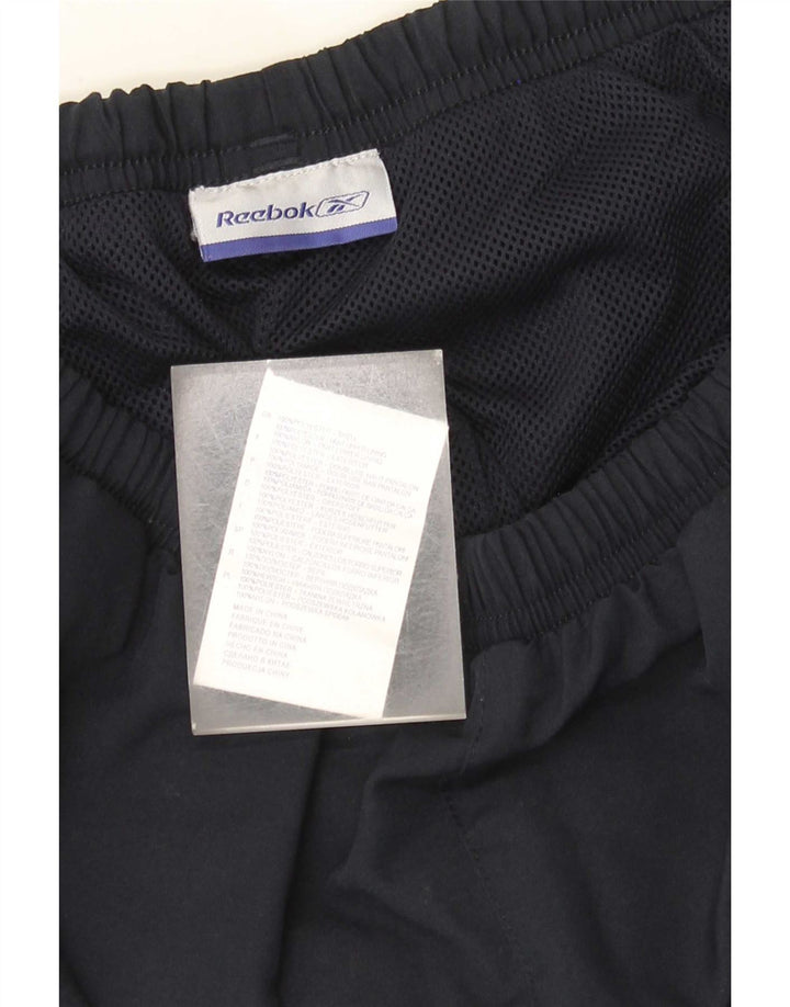 Pantaloni da tuta da uomo Reebok Small in poliestere blu navy
