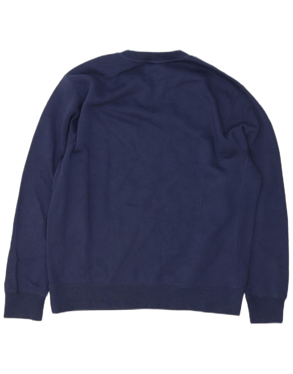 Felpa grafica da uomo Nike Felpa grande in cotone blu navy sportivo
