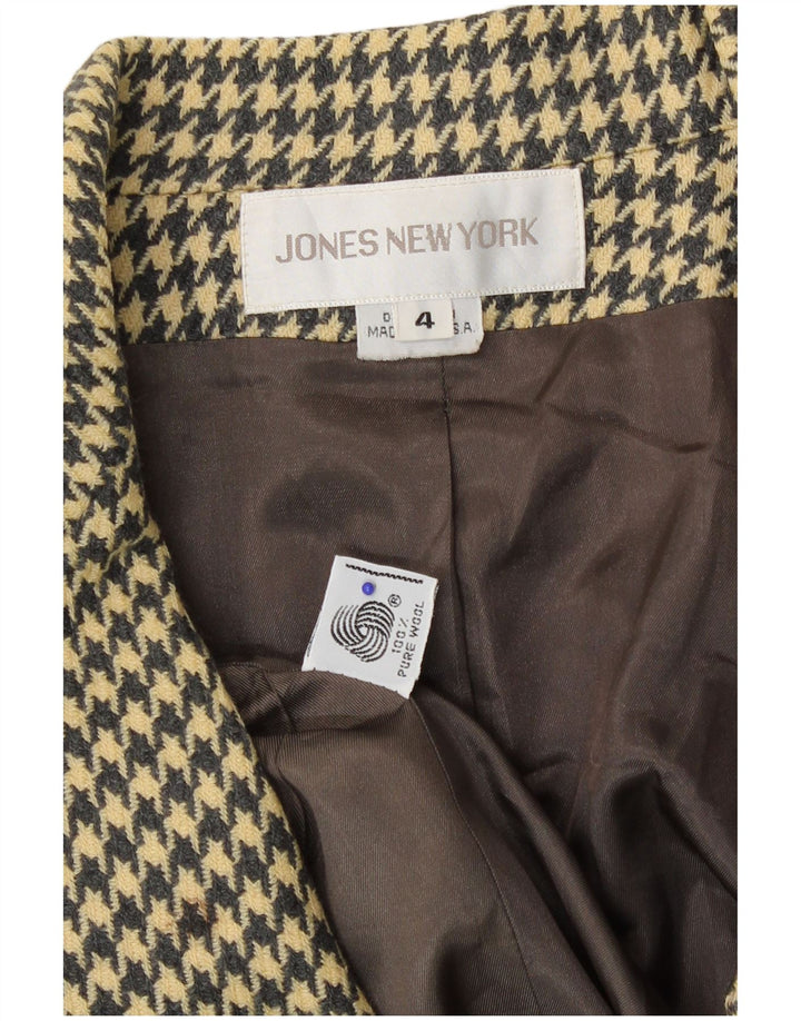 Giacca blazer da donna Jones New York US 4 piccolo pied de poule beige
