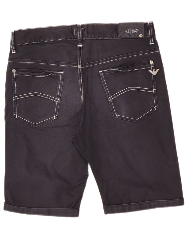 Shorts in denim da ragazzo Armani Junior 15-16 anni W30 cotone nero