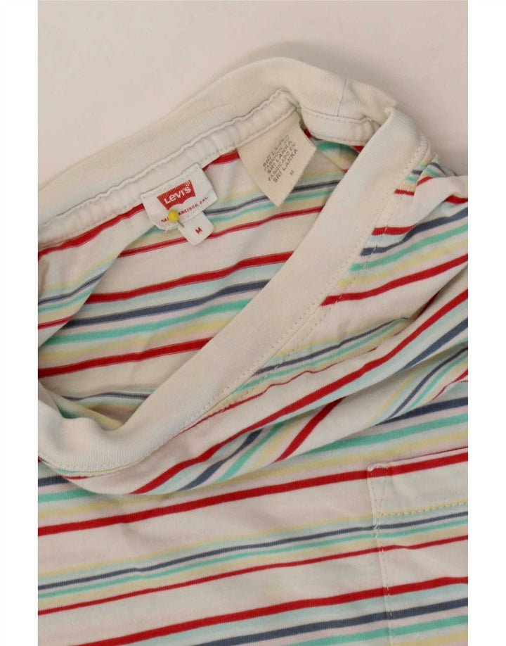 Levi's T-shirt corta da donna Top UK 14 Cotone a righe multicolore medio
