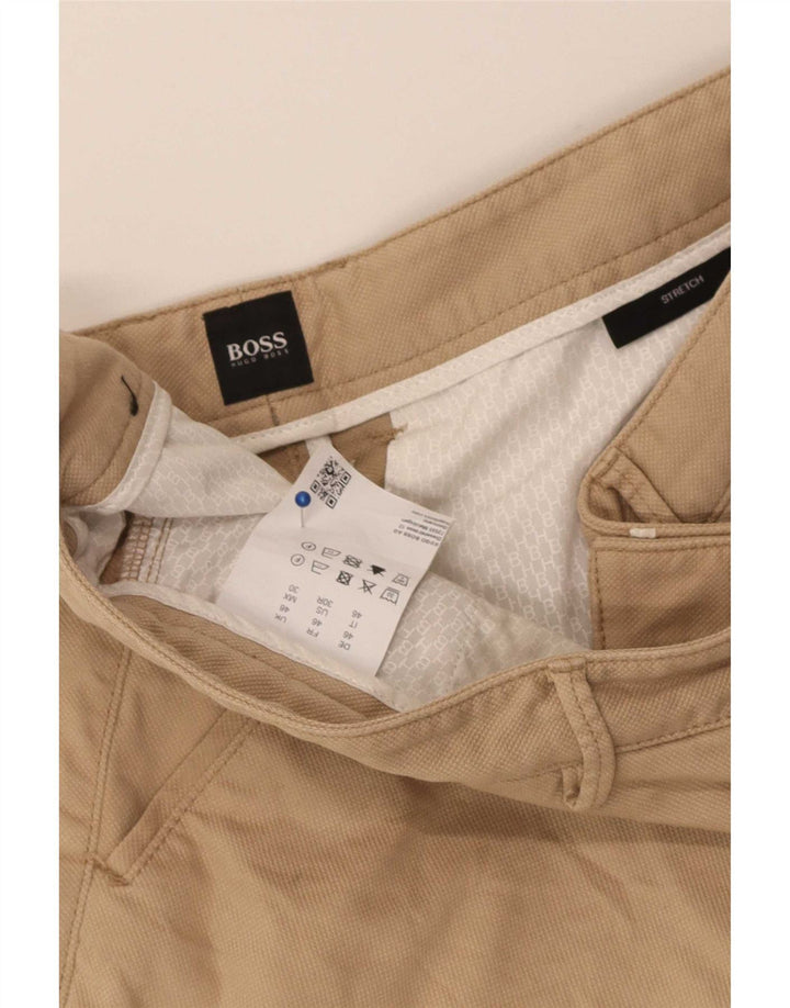 Pantaloncini chino da uomo Hugo Boss IT 46 Small W30 Cotone beige