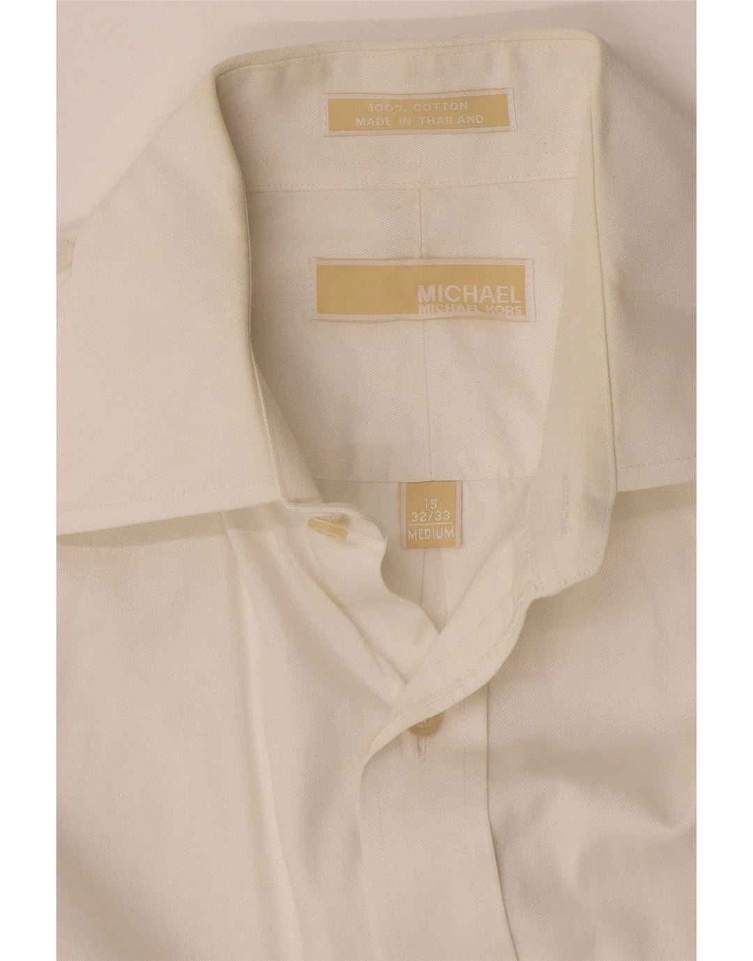 Camicia da uomo Michael Kors taglia 15 cotone bianco medio