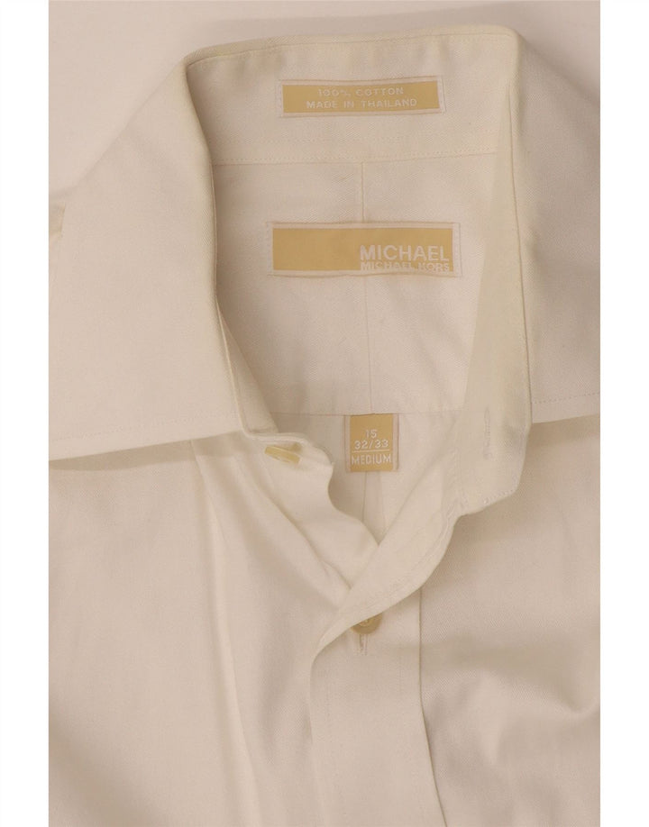 Camicia da uomo Michael Kors taglia 15 cotone bianco medio