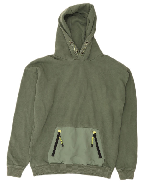 Felpa con cappuccio da bambino Marks & Spencer 12-13 anni in cotone kaki