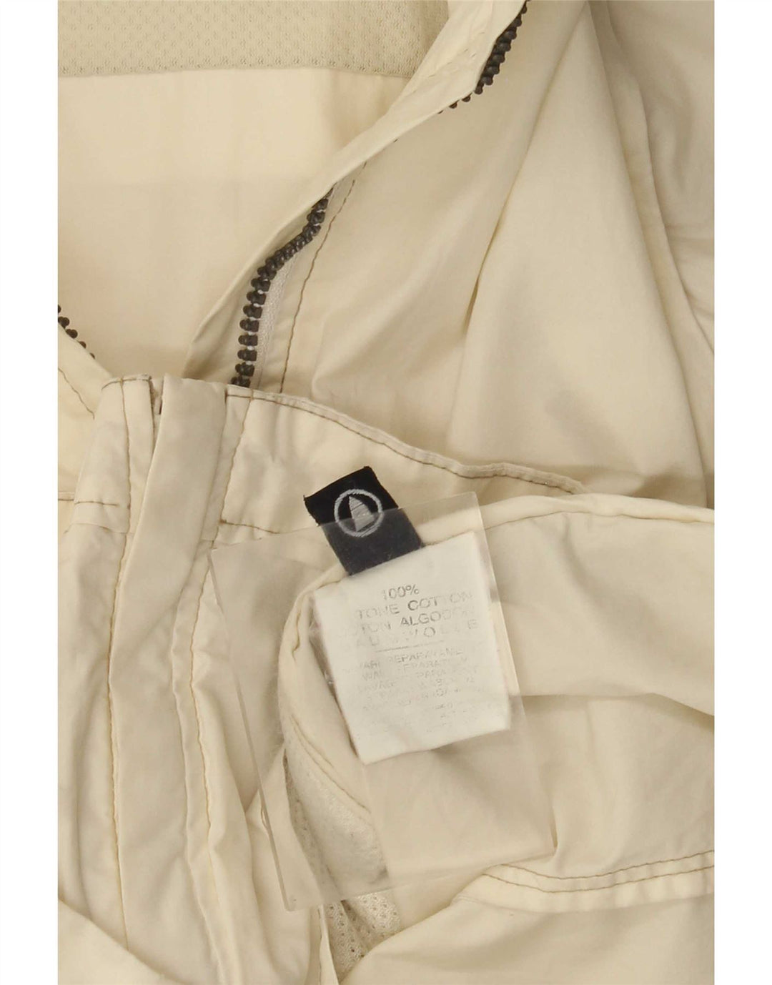 Bomber con cappuccio da donna Murphy & Nye UK 10 piccolo cotone bianco sporco