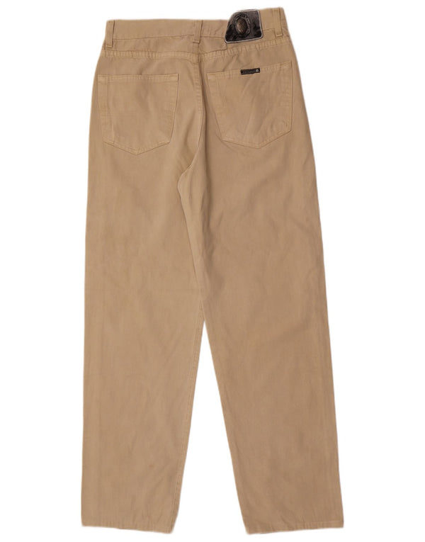 Pantaloni Casual Uomo Trussardi a Vita Alta IT 46 Small W32 L30 Cotone Beige
