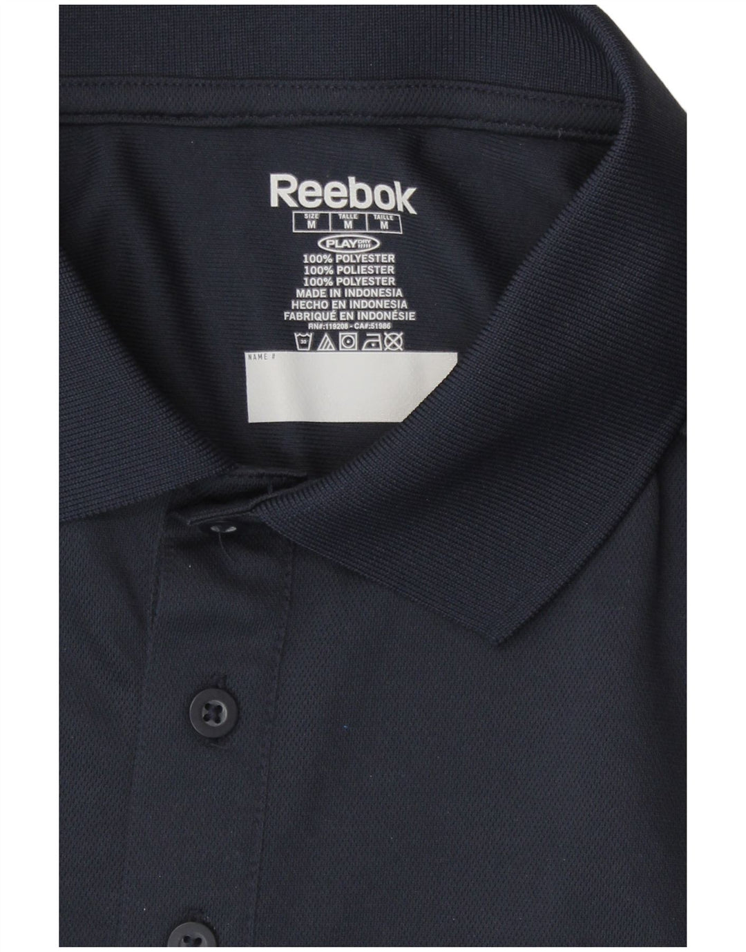 Polo Reebok da uomo Houston Texans media poliestere blu navy