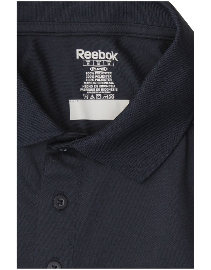 Polo Reebok da uomo Houston Texans media poliestere blu navy