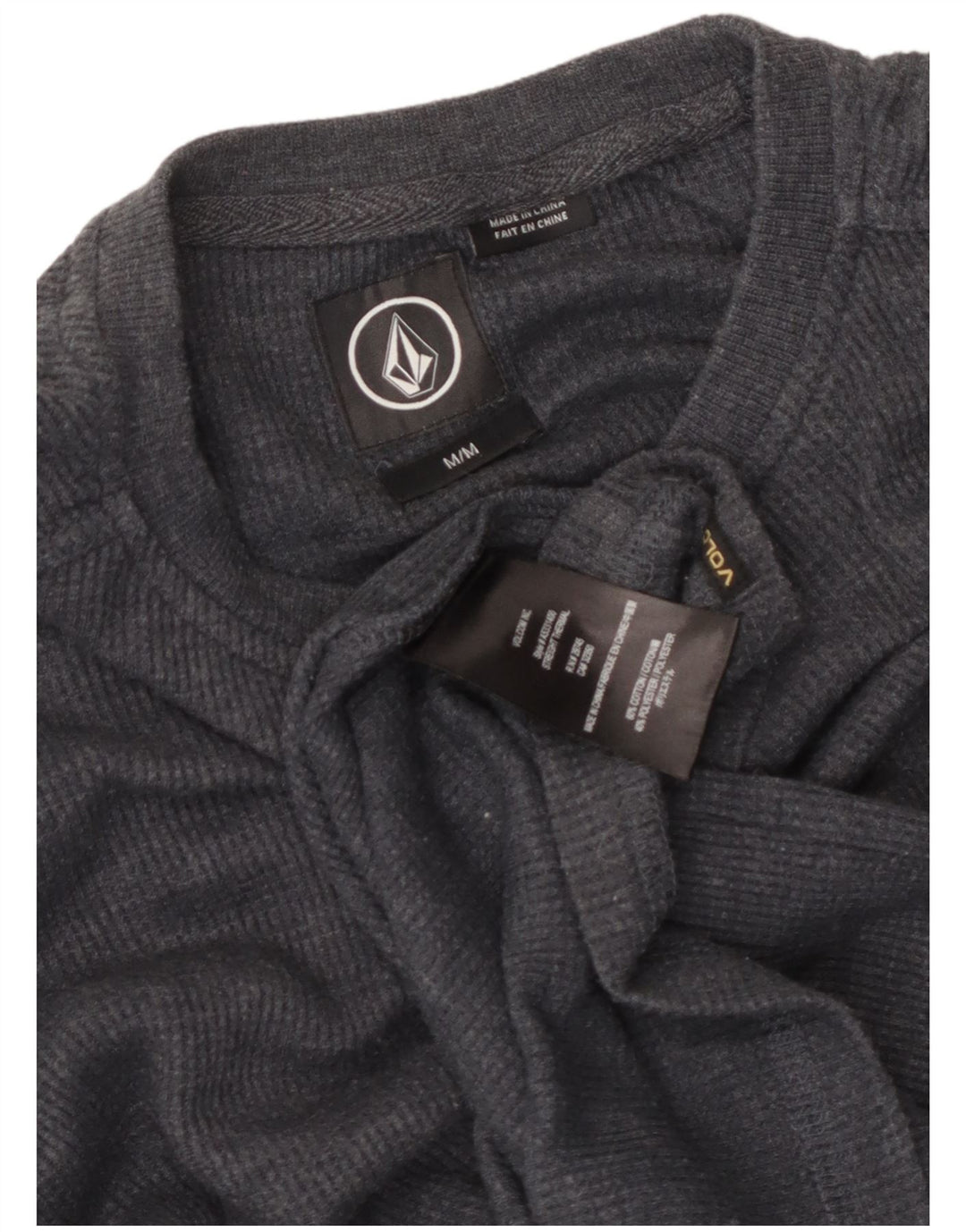 Volcom Maglia da uomo vestibilità regolare a maniche lunghe in cotone grigio medio