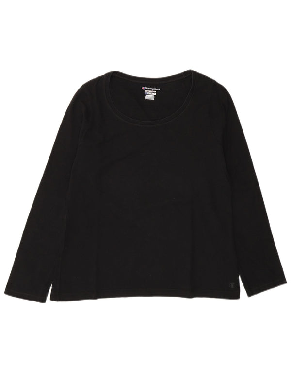 Top da donna a maniche lunghe Champion UK 12 cotone nero medio