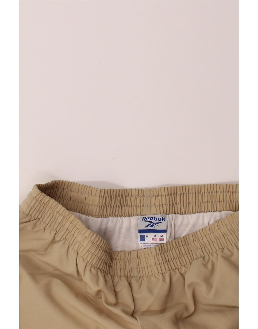 REEBOK Mens Tracksuit Trousers Medium Beige Polyester Vintage Reebok and Second-Hand Reebok from Messina Hembry 