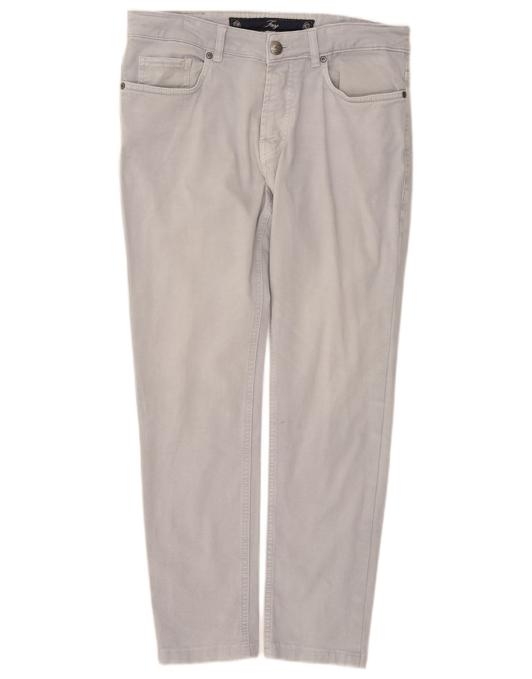 Pantaloni casual slim da uomo FAY W32 L27 in cotone grigio