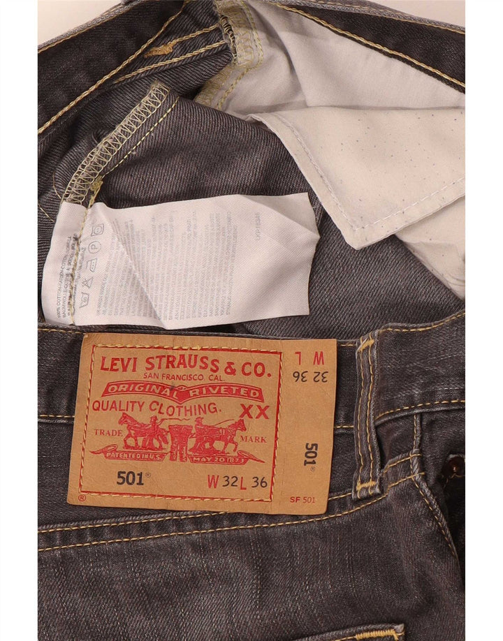 Levi's Uomo 501 Jeans dritti W32 L32 Cotone grigio