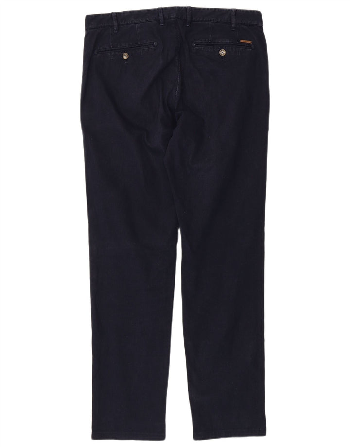 MASSIMO DUTTI Pantaloni chino vestibilità casual da uomo EU 42 Large W32 L32 Blu navy