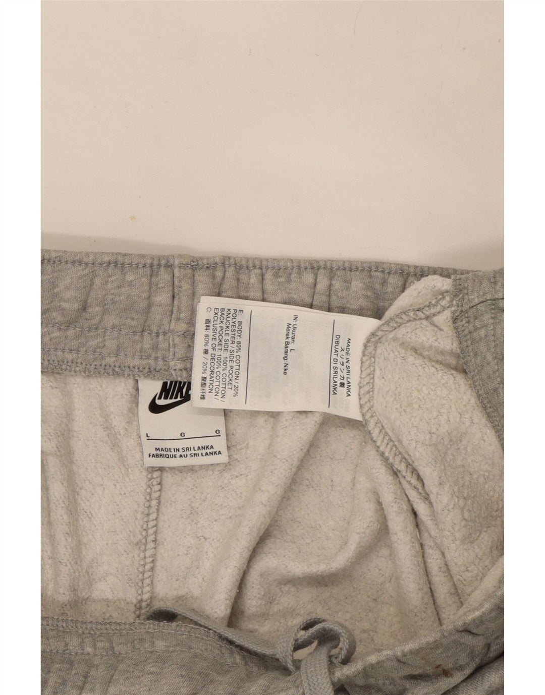 Pantaloni da tuta da uomo Nike Large in cotone chiazzato grigio