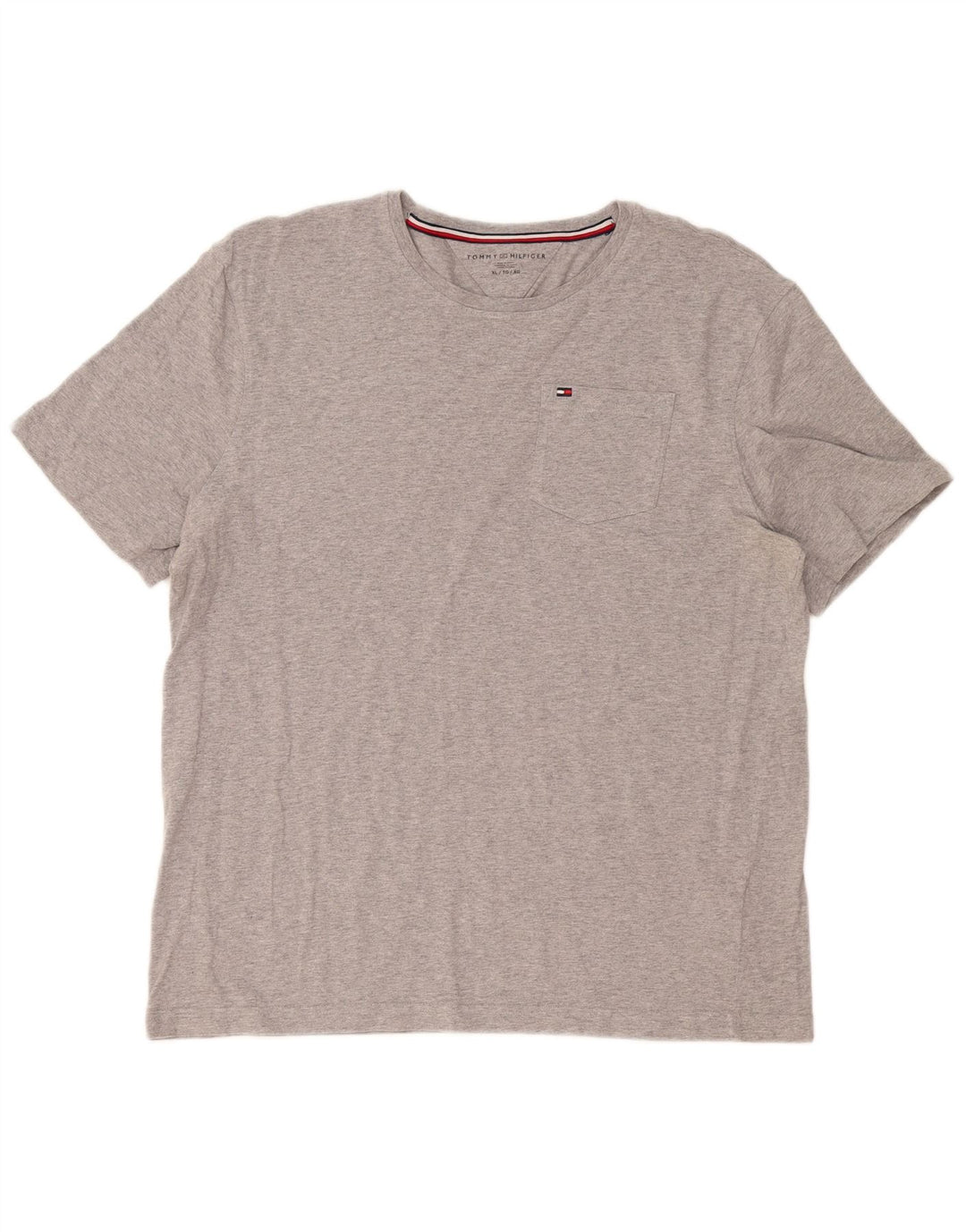 T-shirt da uomo Tommy Hilfiger Top XL in cotone grigio