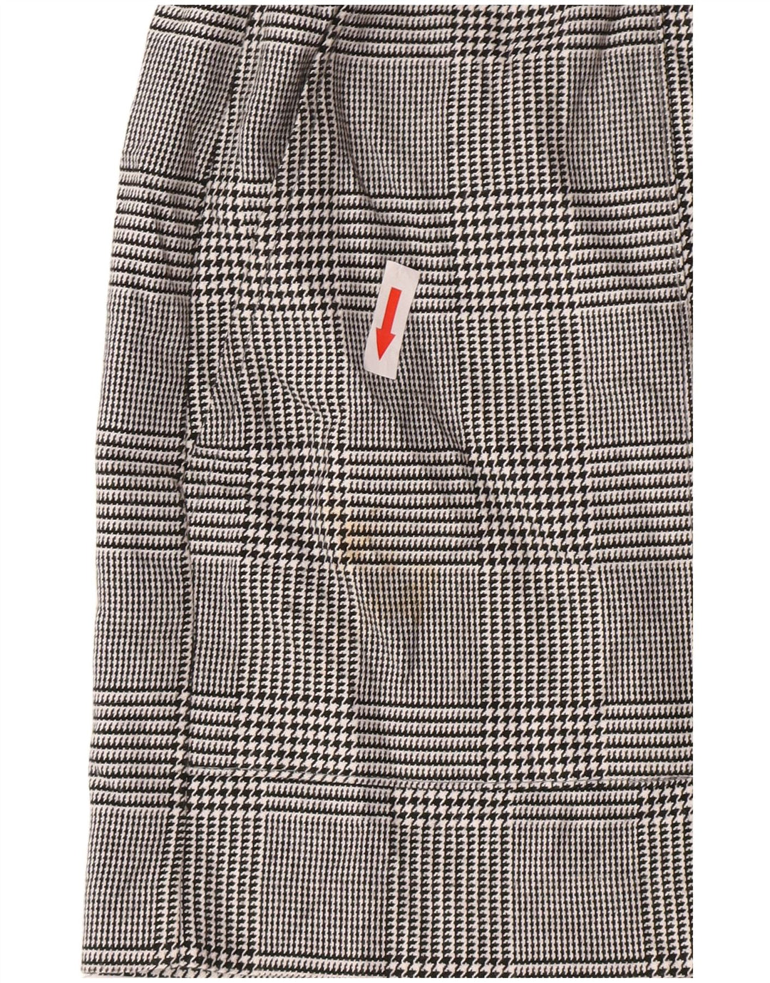 Pantaloncini chino a vita alta da donna Zara grandi W30 poliestere pied de poule grigio