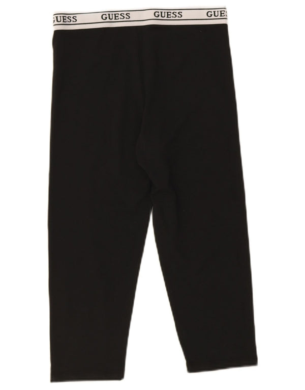Guess Leggings Capri da donna UK 10 Small Nero Modal