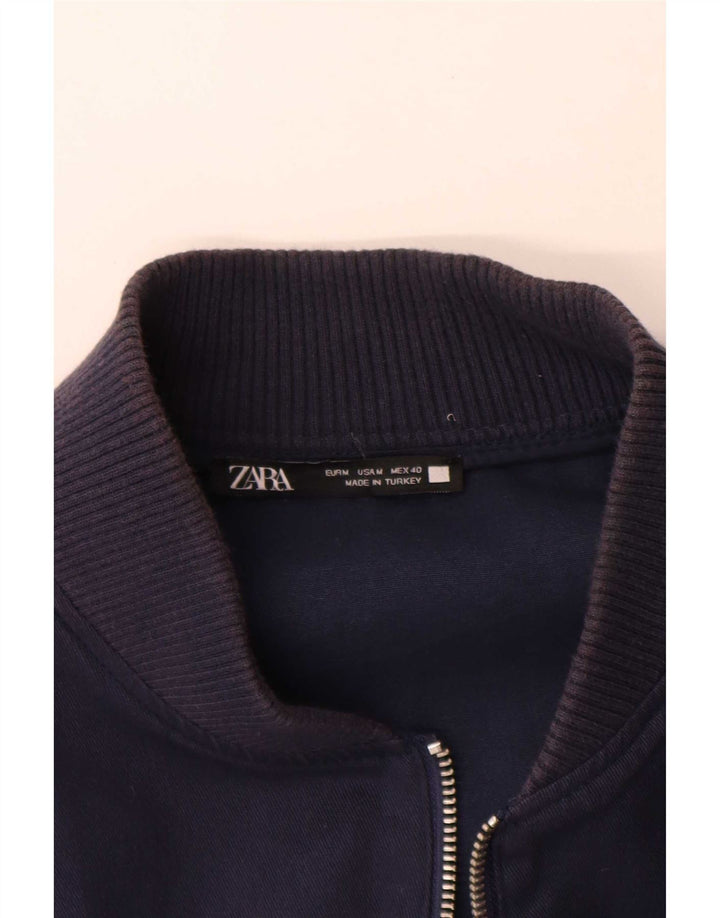 Giubbotto bomber da uomo Zara UK 38 medio blu navy