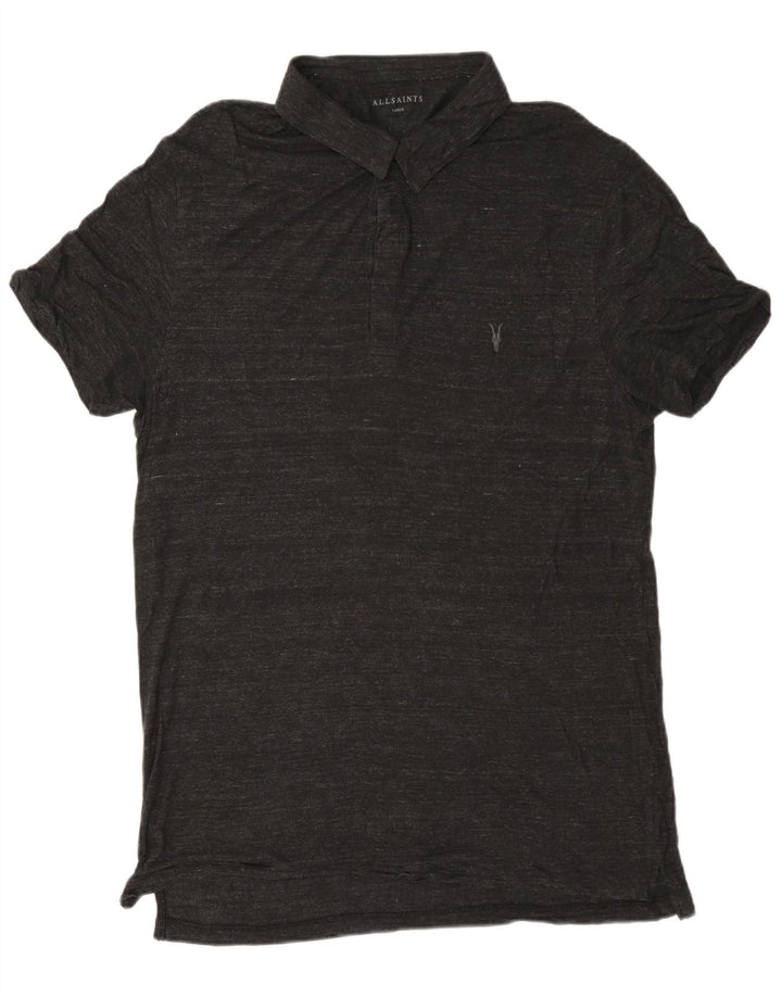 Polo da uomo All Saints grande grigia screziata
