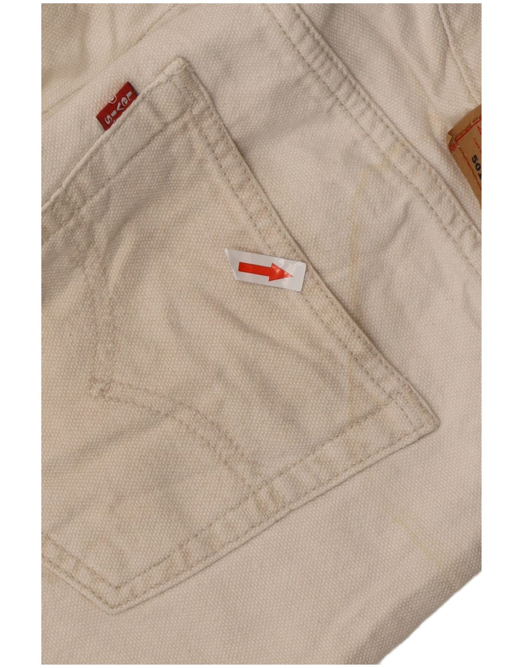 LEVI'S Pantaloni casual dritti da uomo 501 W32 L30 bianchi
