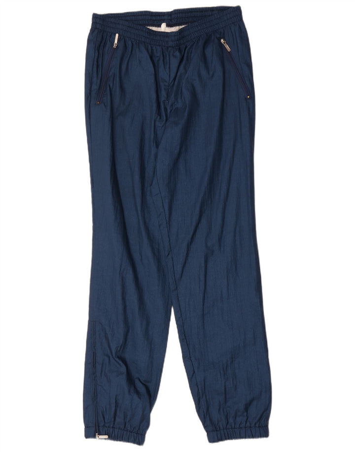 Pantaloni da tuta vintage da uomo Joggers IT 48 Medio Blu Navy Poliammide