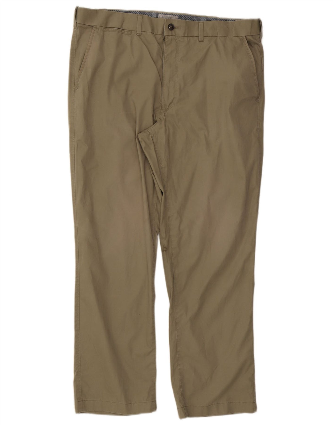 Pantaloni chino regolari dritti da uomo Marks & Spencer W38 L29 cotone kaki