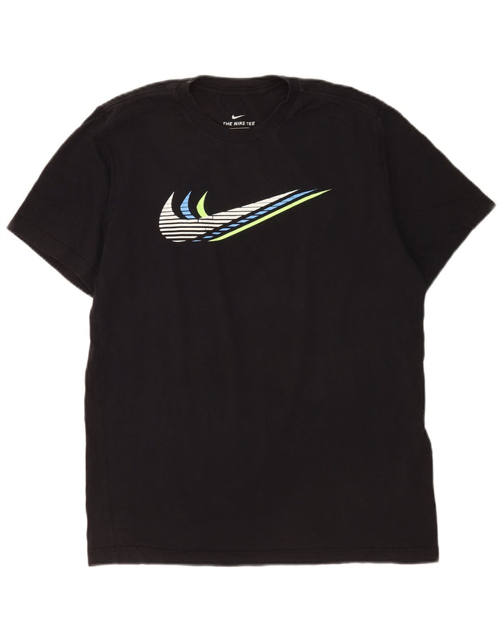 T-shirt grafica da uomo Nike Top in cotone nero medio
