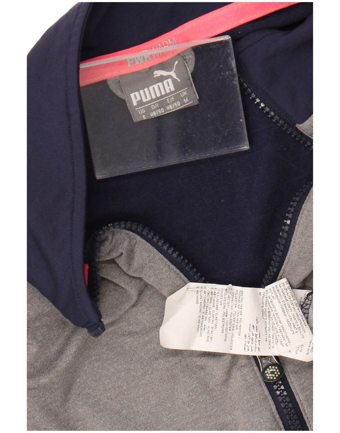 Top da tuta pullover con zip e collo da uomo, taglia media