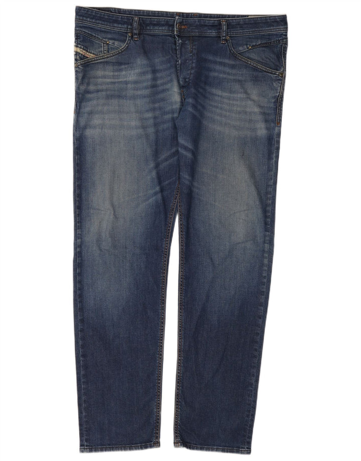 DIESEL Jeans da uomo Belther regolari slim affusolati W40 L32 cotone blu