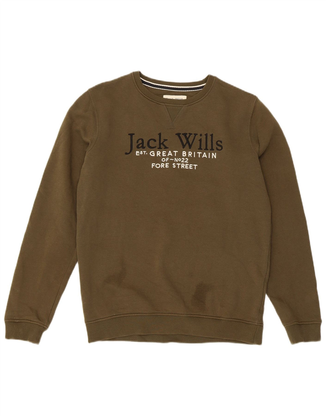 Felpa grafica da ragazzo Jack Wills 14-15 anni in cotone kaki