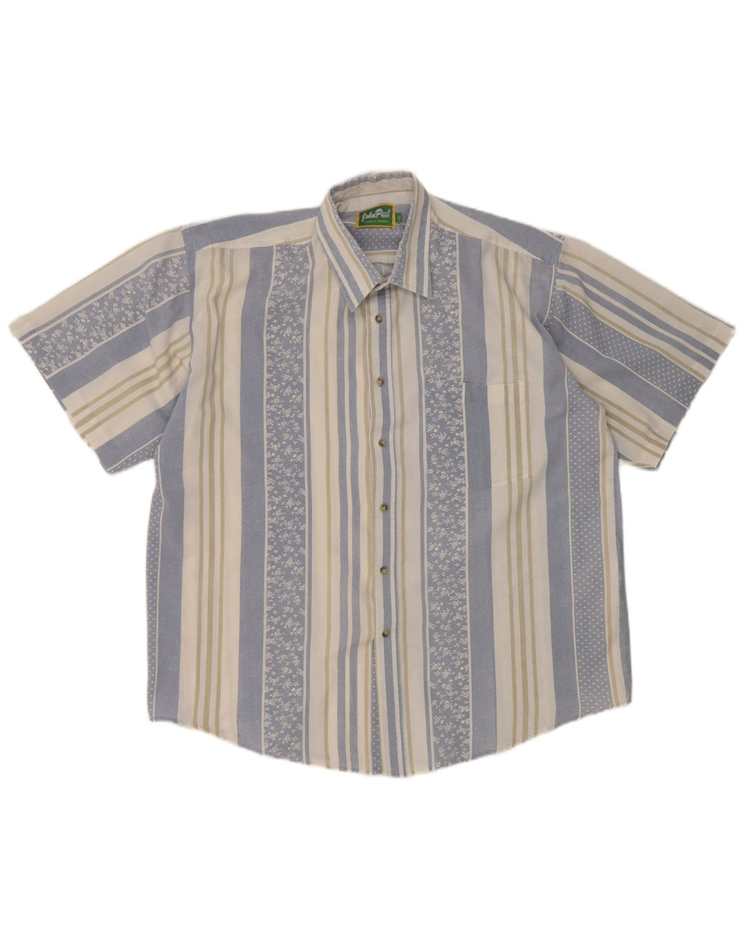 Camicia a maniche corte da uomo John Peel XL a righe blu