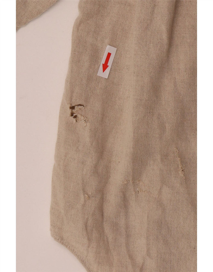 Camicia da uomo Energie grande in lino beige