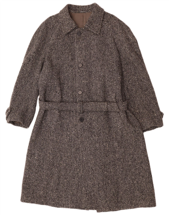 Cappotto Uomo Lebole IT 48 Lana Spinata Grigio Medio