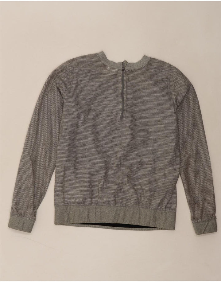 NIKE Womens Sweatshirt Jumper UK 14 Medium Grey Spotted Polyester Vintage Nike and Second-Hand Nike from Messina Hembry 