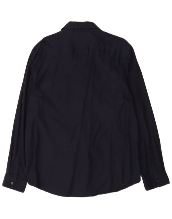 Camicia da uomo Timberland XL in cotone blu navy