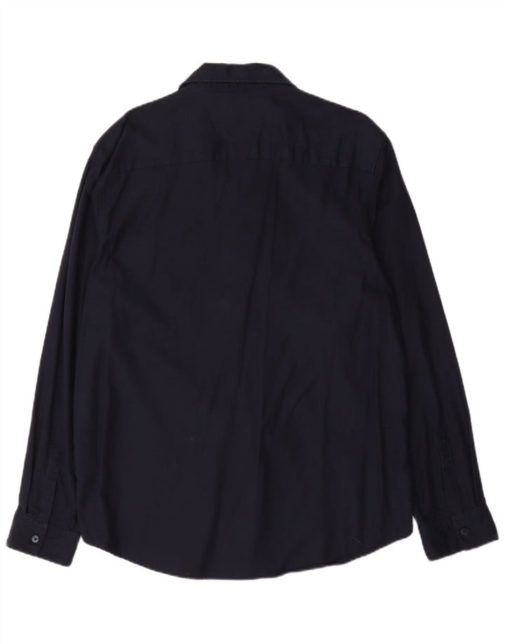Camicia da uomo Timberland XL in cotone blu navy