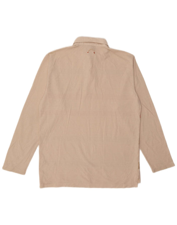 Polo Uomo Trussardi Manica Lunga XL Cotone Rigato Beige
