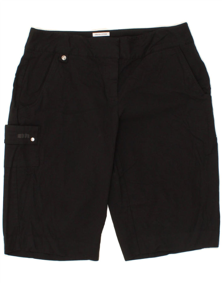 IZOD Womens Cargo Shorts US 4 Small W30 Black Rayon Vintage Izod and Second-Hand Izod from Messina Hembry 
