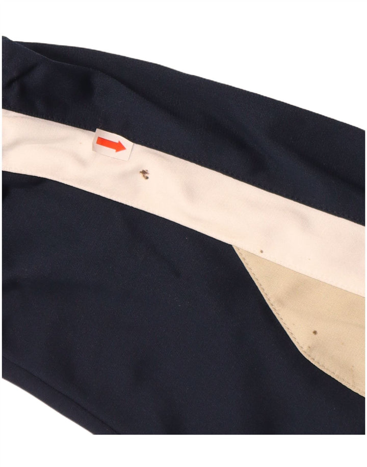 REEBOK Giacca da tuta da uomo in poliestere color block medio blu navy